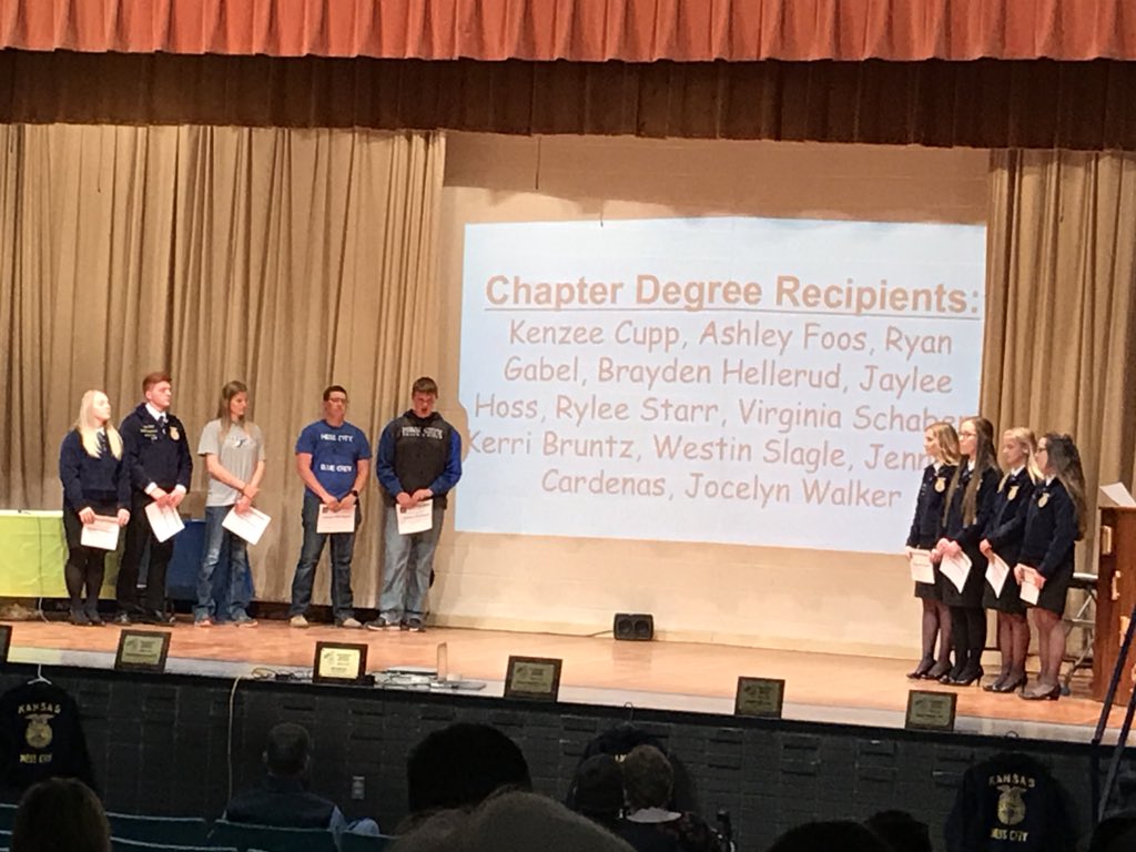 <a href="/USD303/">USD 303 - Ness City</a> Chapter Degree Recipients <a href="/NationalFFA/">National FFA</a> <a href="/NessCityEagles/">Ness City Jr/Sr High</a> Congratulations to Jocelyn for being named the Star Chapter Degree recipient