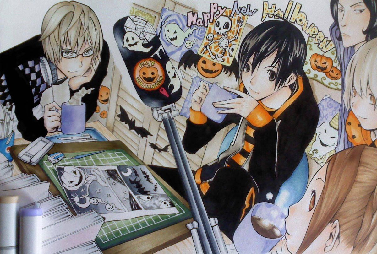 Noboru_studio's tweet photo. dibujo grupal esta vez con un manga que nos gusto mucho bakuman :D

#copicmarkers #drawings #manga https://t.co/yNtGCN5rH9