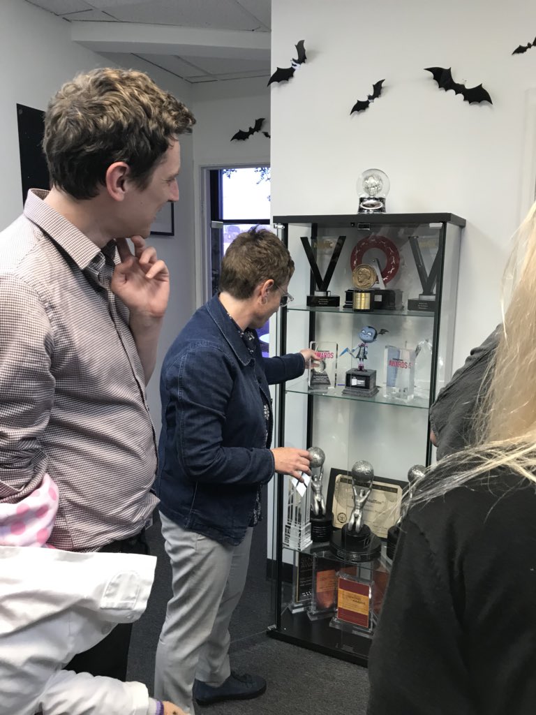 DarraghO_C's tweet image. Always fun visiting the #Vamperina writing team with our esteemed guide @chrisdocnee