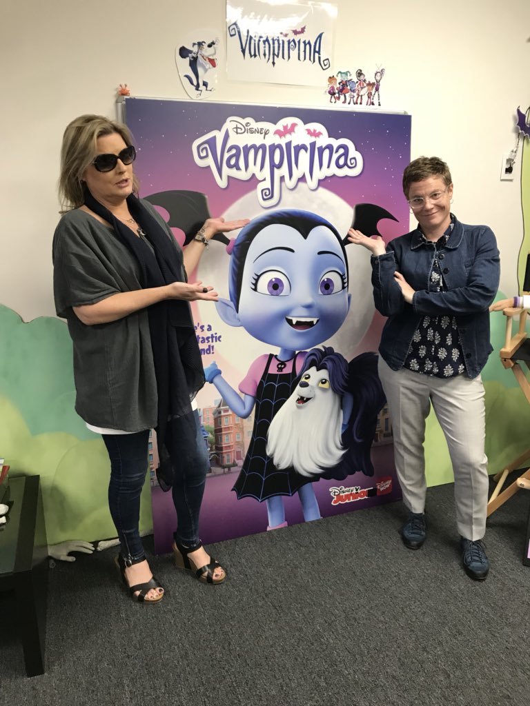 DarraghO_C's tweet image. Always fun visiting the #Vamperina writing team with our esteemed guide @chrisdocnee