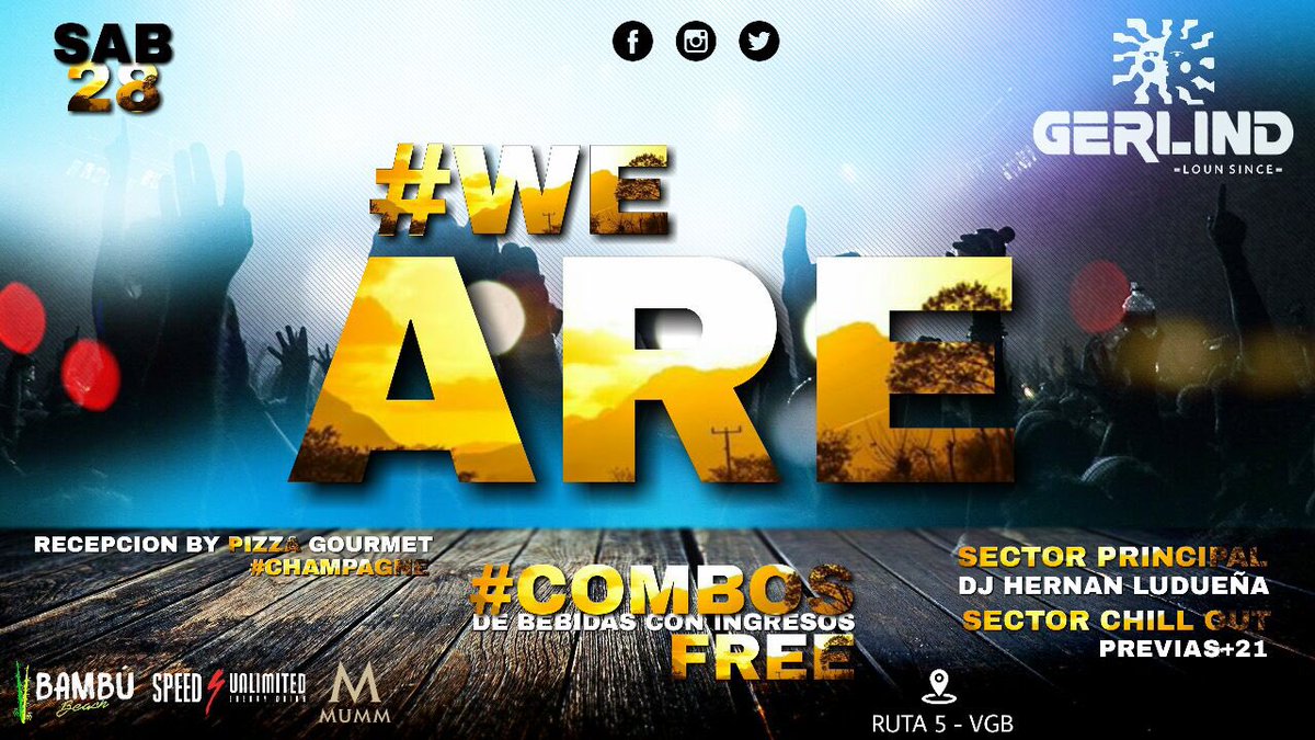 quimyquimey1's tweet photo. Sab28  #WeAre @Gerlind_vgb *Free para ellas de 00 A 2am hs P/lista.* Recepción gourmet *Sector Principal + Sector Chill Out (previas + 21)
*Listas con los rrpp: 3546410868
#gerlindlongsince #vgb #bambubeach #brooklym2k18 https://t.co/iMOqUFyhXY