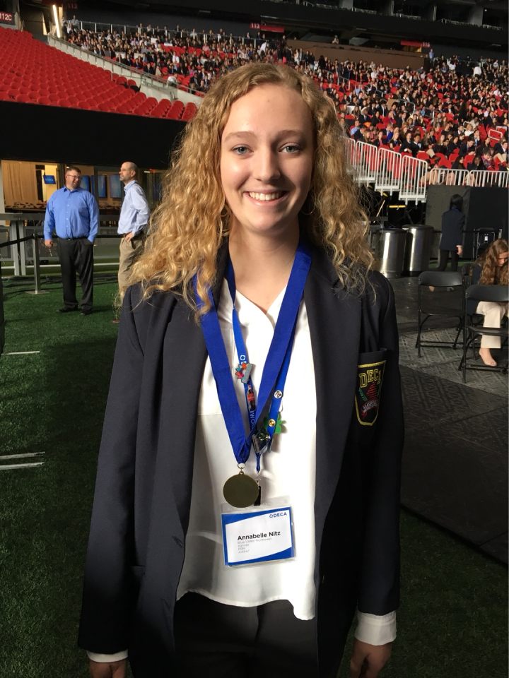 BVNWdeca's tweet photo. Good luck to senior Chloe Ching and sophomore Annabelle Nitz as they await their results at the #DECAICDC Grand Awards Ceremony! https://t.co/fVdurVpqk2