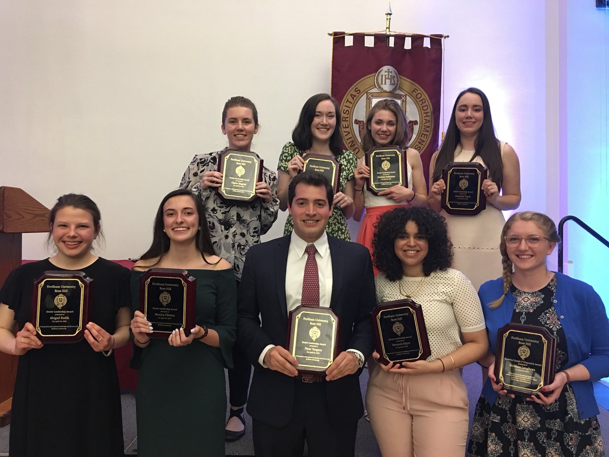 ramsinvolvedrh's tweet photo. Congrats to all of our Senior Leadership Award recipients! You make @FordhamNYC proud β€οΈπ#RamsInvolved https://t.co/pEOvM7TrST