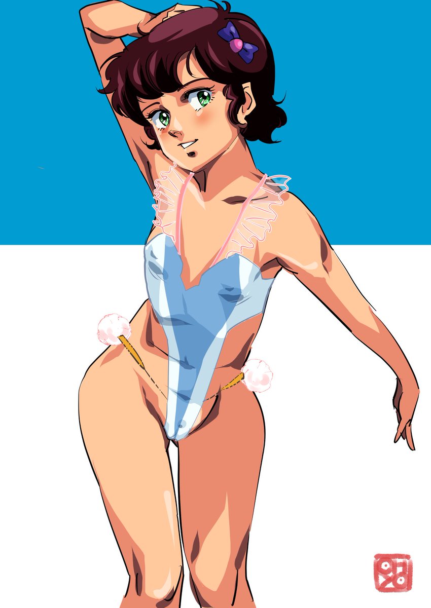 オヨヨ（OHYO） on X: 機動戦士ガンダムΖΖ リィナ・アーシタ。 知る人ぞ知る、アニメ雑誌公式のピンナップ水着。  t.coOLxF6loKEi  X