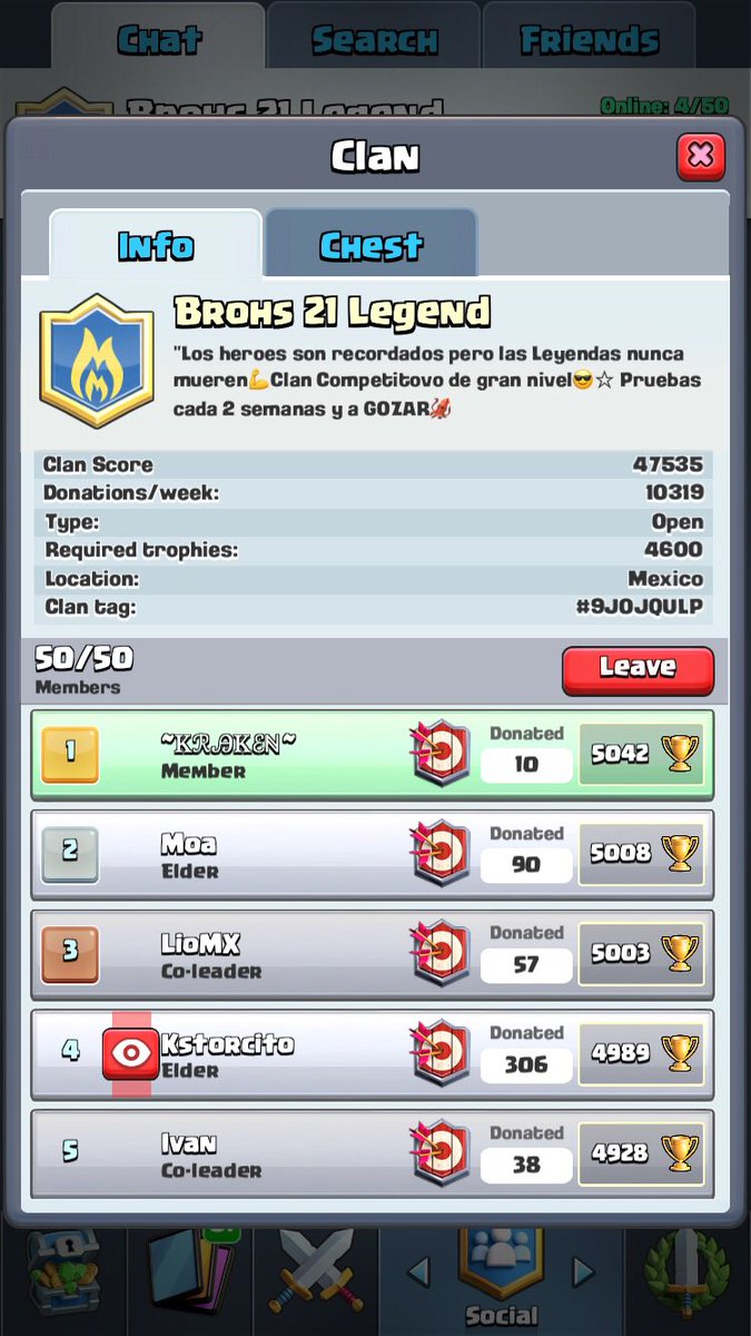Brohs_eSports1's tweet photo. Sin clan? 
Broh’s 21 Legend 
tú mejor opción para estas #clanwars anímense son bienvenidos ❤️ 
Go #21Legend https://t.co/NGk9ycLhZn