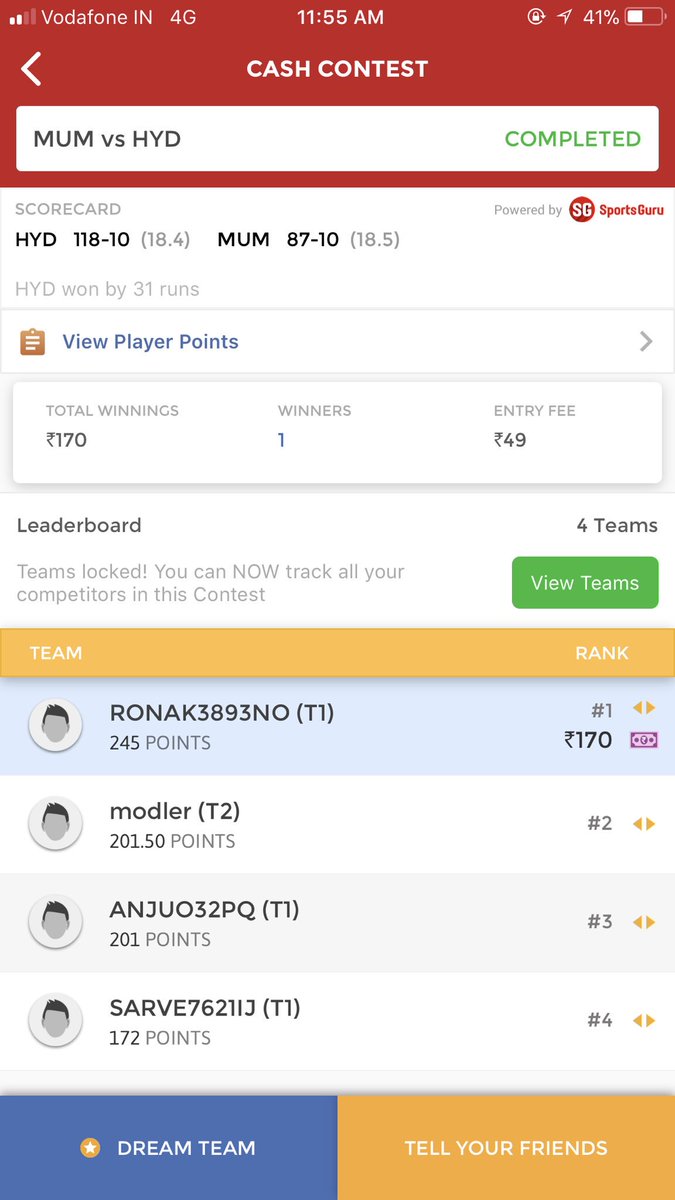 ViratKohli_007's tweet photo. #MUMvsHYD Yeah Our #BlogTeam Rocked 😍❤️ Won Every Contest Those Who Won Plzz Post Winnings 😍❤️ #IPL #CSKvsRCB #Dream11 https://t.co/CbqNG4eWGP