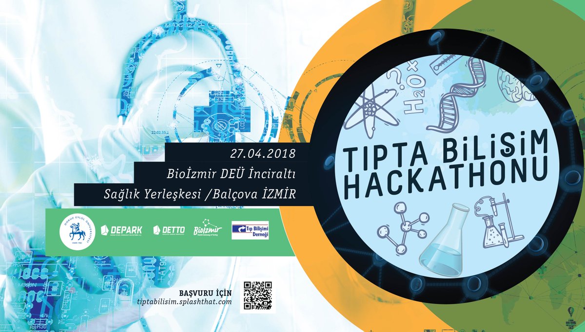 Tıpta Bilişim Hackathonu - 27 Nisan 2018
Sağlık Alanında Yazılım Çözümlerinin Geliştirilmesi Amacıyla Bir Araya Geliyoruz. 
Detaylı Bilgi ve Kayıt İçin : tiptabilisim.splashthat.com 
#tıptabilişim #yazılım #sağlık