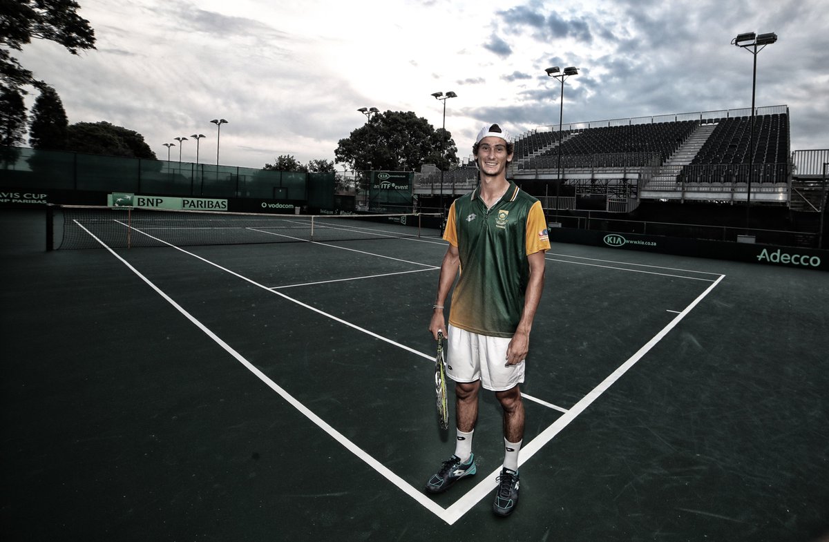 TennisSA's tweet photo. SA Davis Cup star, LLoyd Harris, has enjoyed one of the biggest wins of his young career by beating 1st seed, Vasek Pospisil (ranked 82 in the world) at the Challenger event in Anning, China. Lloyd beat the Canadian 7-5, 6-4 this morning. 🇿🇦👏👊 https://t.co/GEFSeak2At