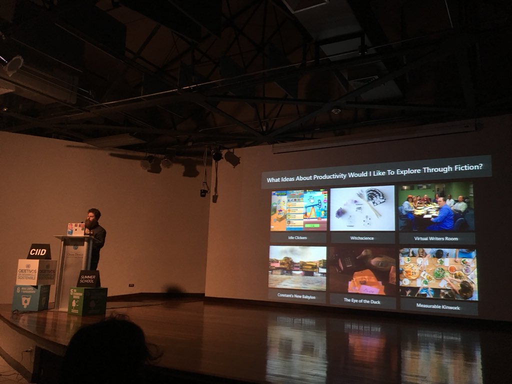Productivity science fiction as a petri dish <a href="/jamestichenor/">jamestichenor</a> #LightningTalks  <a href="/CIIDnews/">CIID</a>