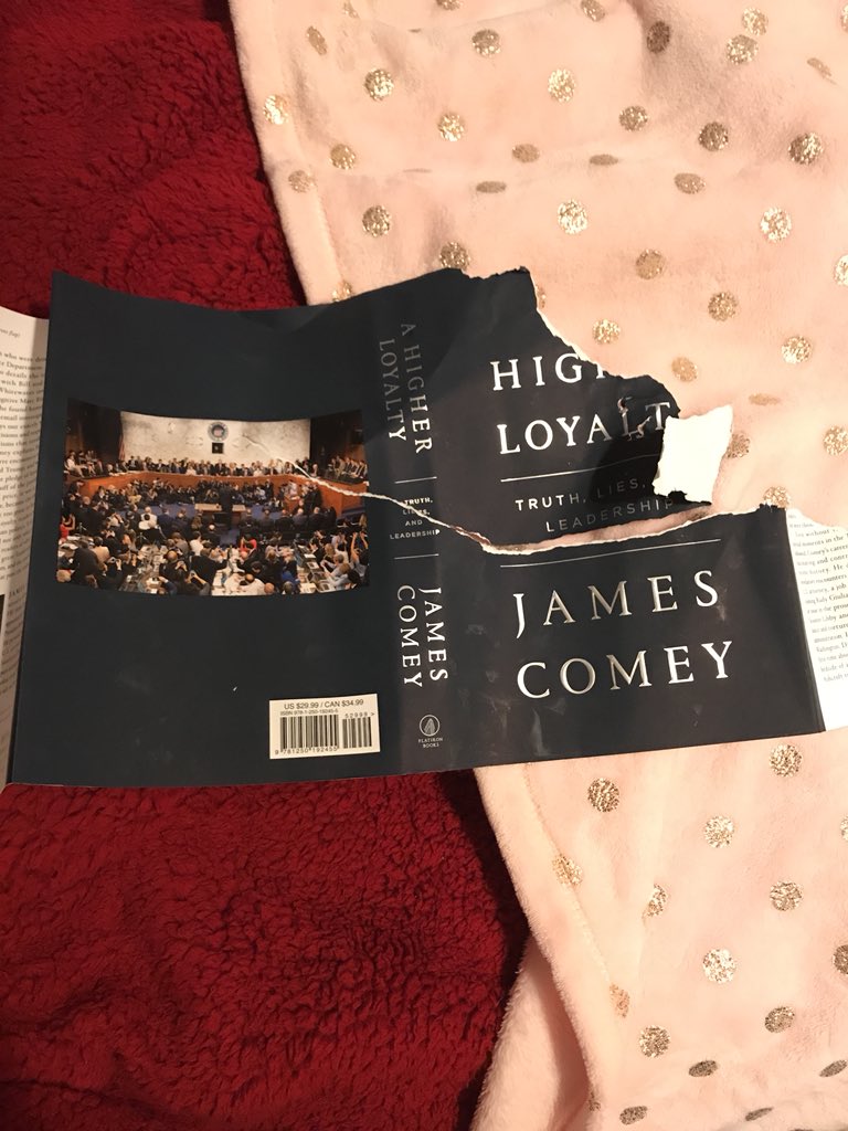 JacLee2385's tweet photo. This is how my dog feels about Comey’s book. #comey #dogintuition https://t.co/GHm4eEQmgG