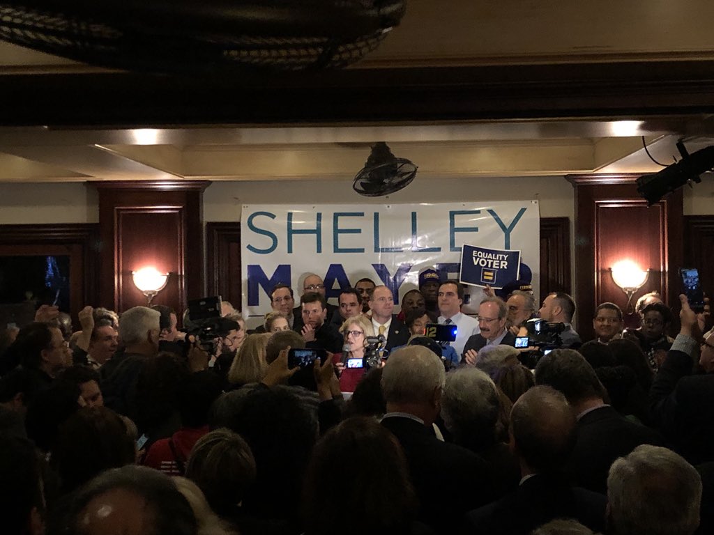 BrianBenjaminNY's tweet photo. Congratulations to Senator Shelley Mayer, my new colleague! The #BlueWave has come to NY! https://t.co/ziBuXeXi4b