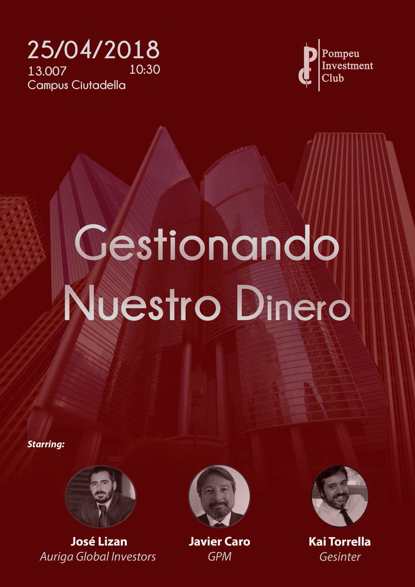 LigadeBolsa's tweet photo. Ya está todo listo para la conferencia del club @PompeuInvClub "Gestionando nuestro dinero" en el #CampusCiutadella en @UPFBarcelona junto a @lizan_One2Quant @jcarostock @gpmbroker y @Kai_Torrella #Gesinter https://t.co/0pR9qOF3so
