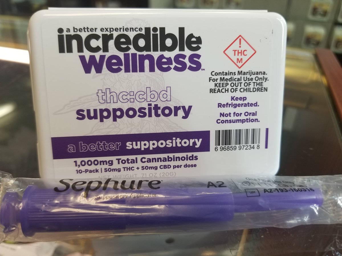 Trichome Health Consultants On Twitter Incredibles Has Left A New Product For Our Shelves 1 1 Cbd Thc Suppositories As The Delivery Guy Said Now You Can Do Incredible Butt Stuff Https T Co Fs40ifmkeb