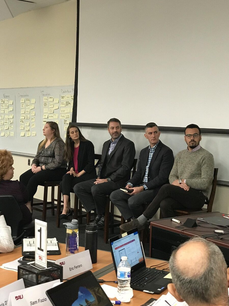 ThisIsSoliman's tweet image. Honored to sit on a panel sharing my experience as a graduate student taking the Hacking 4 Defense class, and to give feedback to future educators at the Defense Acquisition University.  #H4D #Georgetownhoyas