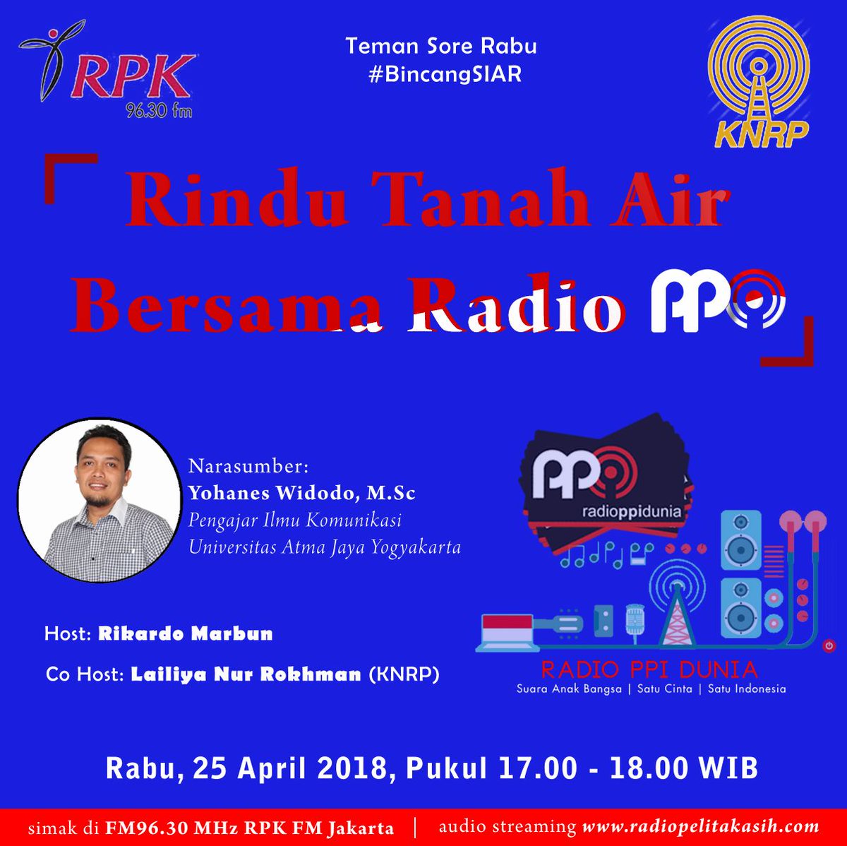 Nanti sore pk 17.00 di streaming radiopelitakasih.com