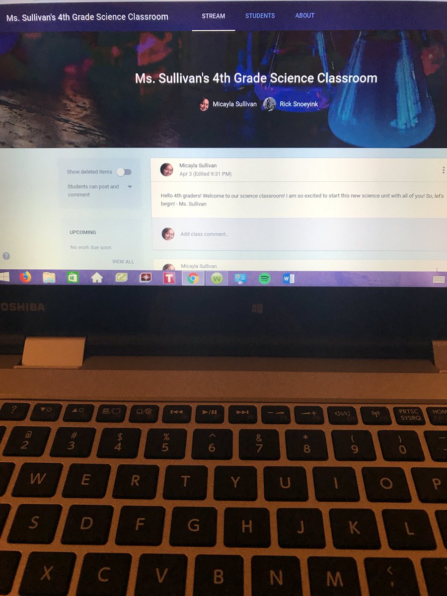 SullivanMicayla's tweet photo. Creating my Google Classroom! Having a lot of fun learning how to use it so I can one day use Google Classroom with my students! #troll209 https://t.co/Heo9LTb6SY