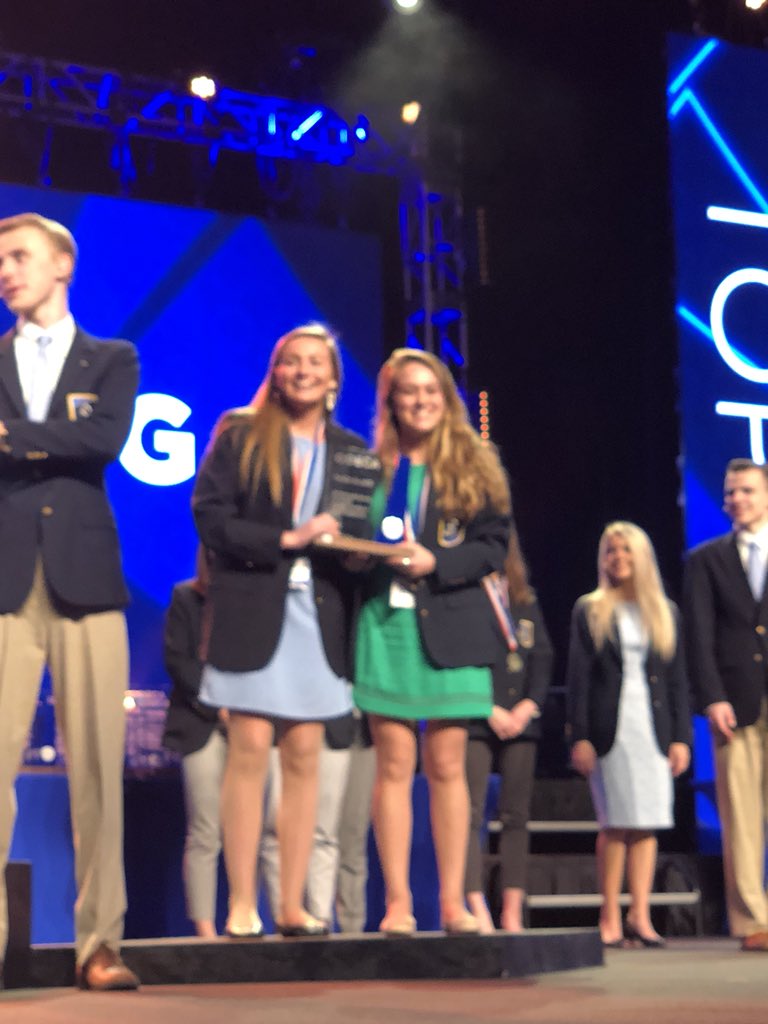 PNHSmeansBiz's tweet photo. They placed third!!! Look at those gorgeous smiles and that beautiful DECA glass!  My heart may burst with pride! https://t.co/sxVIyT0I4b