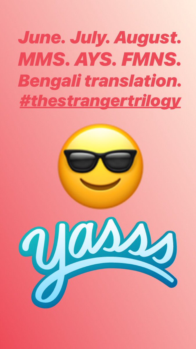 novoxeno's tweet photo. The Hindi set is out. The first part is out in Marathi and Tamil. And now the Bengali translation of #TheStrangerTrilogy is about to come out..! 🙏😇 https://t.co/Ovuimxuw0c