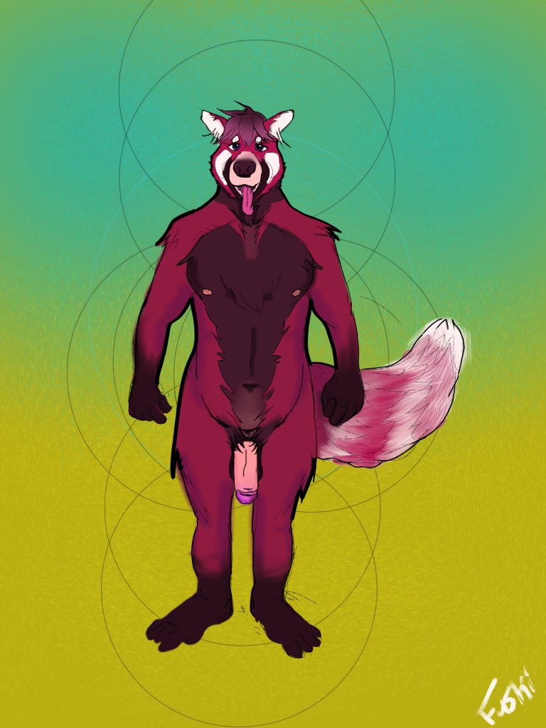 Alduweenie2's tweet photo. a fursona that I made for my husbear mixture between a black bear, and a red panda. And him because he cute and has a nice dick. https://t.co/W4EfswpFUl