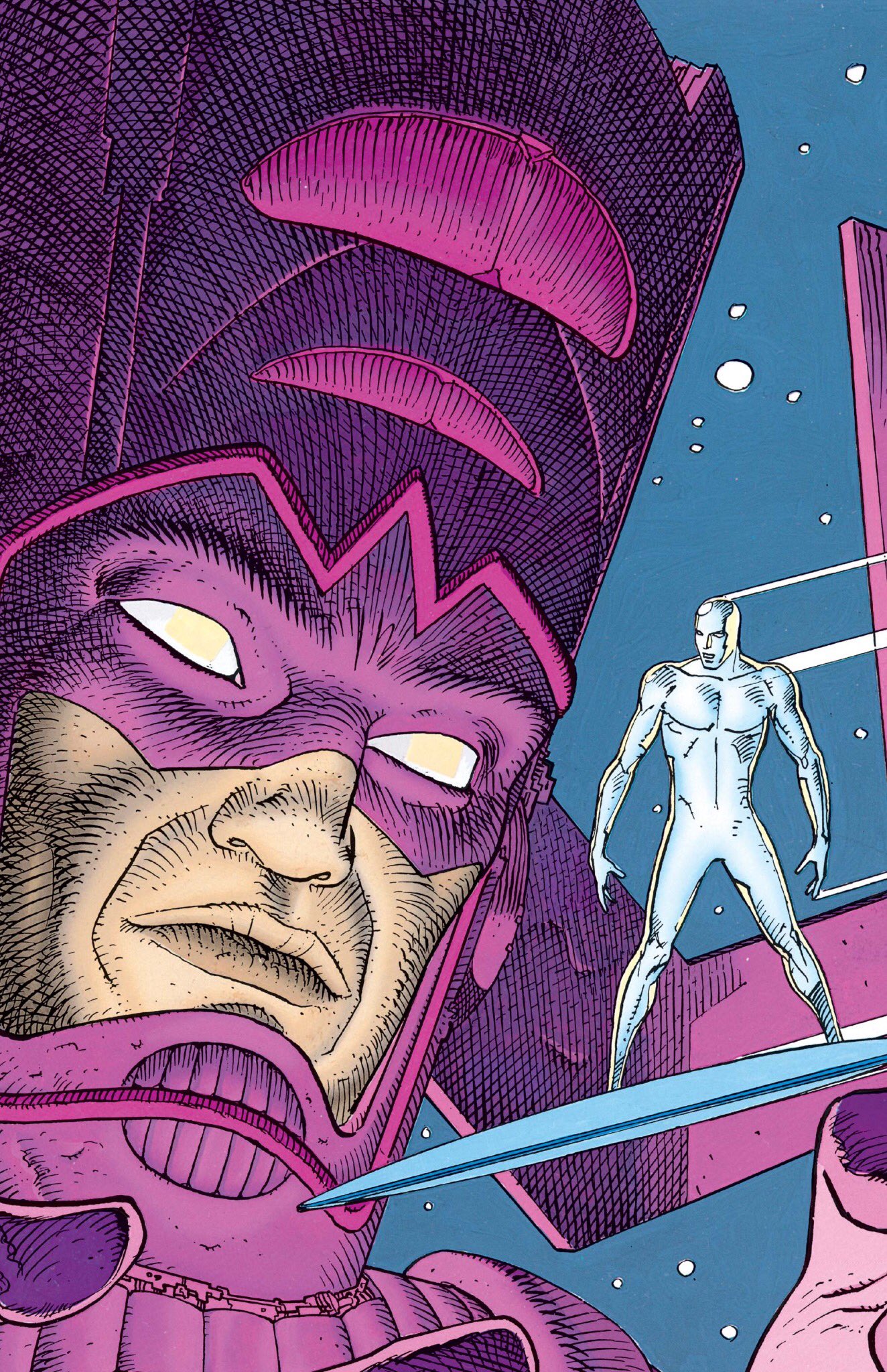 Cool Comic Art on X: "Galactus / Silver Surfer by Moebius  https://t.co/mtGVMkVoNV" / X