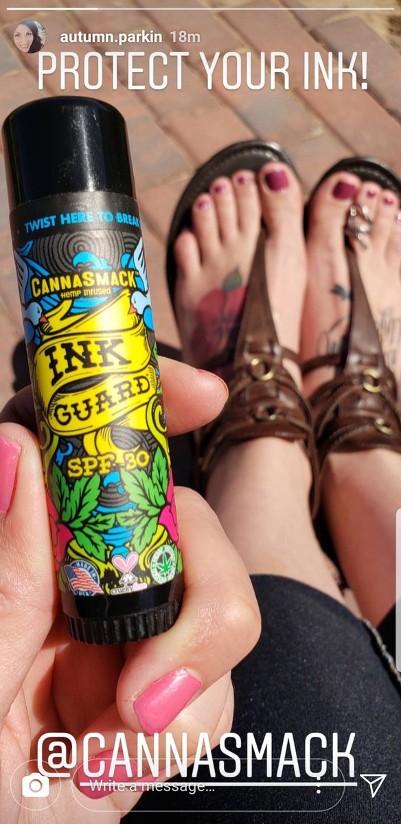 CannaSmack's tweet photo. I'm so happy that so many have found effective sun π protection for their skin and their ink with our Inkguard SPF30 #tattoocare #hempinfused #cannasmack https://t.co/WEWLctxiVQ