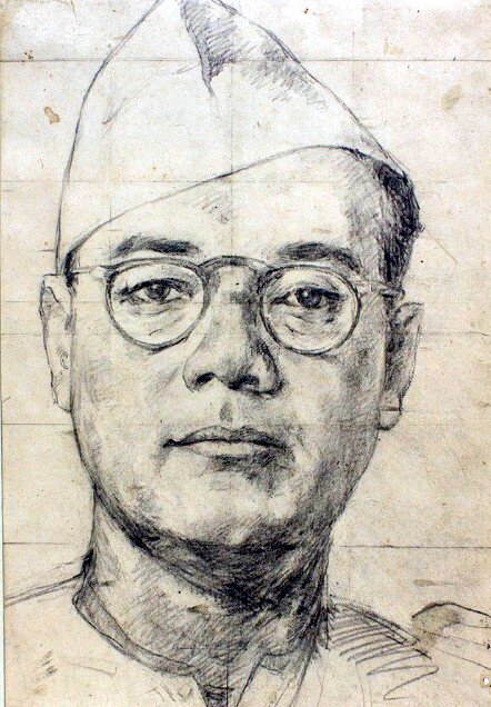 Subhash Chandra Bose drawing step by step || how to draw netaji || Pencil  sketch of netaji. - YouTube