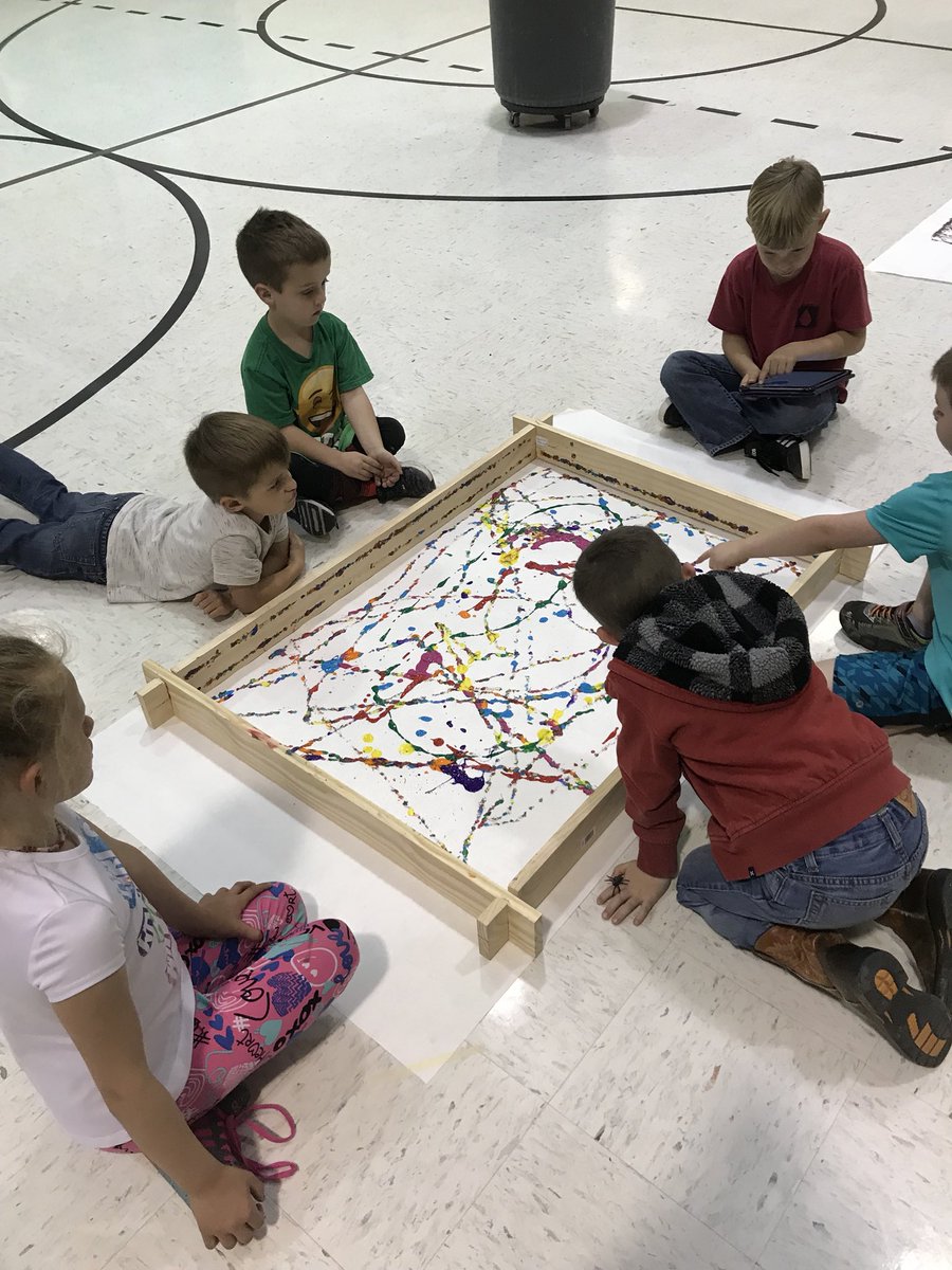 mrsbenne's tweet photo. More fun with @FVFirebirds1 @BPSFNE #KidsTimeSTEAM Ss having fun painting #JacksonPollock style with @Sphero minis. #bpsne #bpssteam #thekidsjustcantgetenough https://t.co/DzBy8h2tz1