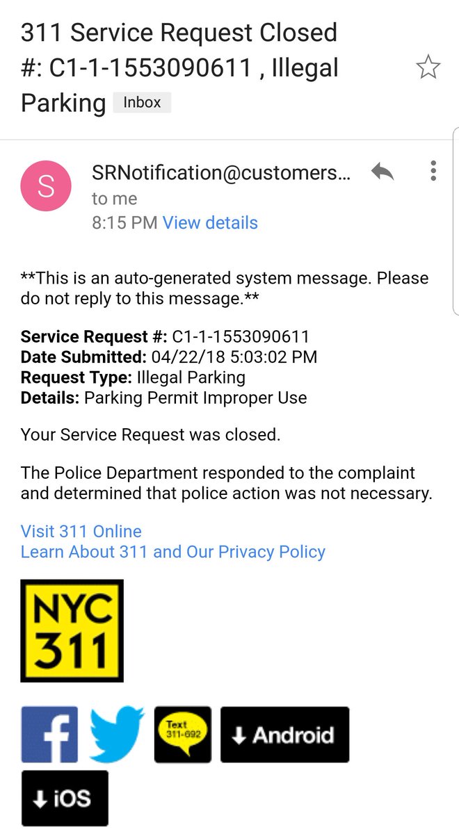 When one of our contributors did check up on the  #placardperp, we found the  @NYPD52Pct had just let them move to another illegal spot right around the corner.Called out on it, the 52 flatly denied it has any responsibility to honestly enforce the law. #placardcorruption