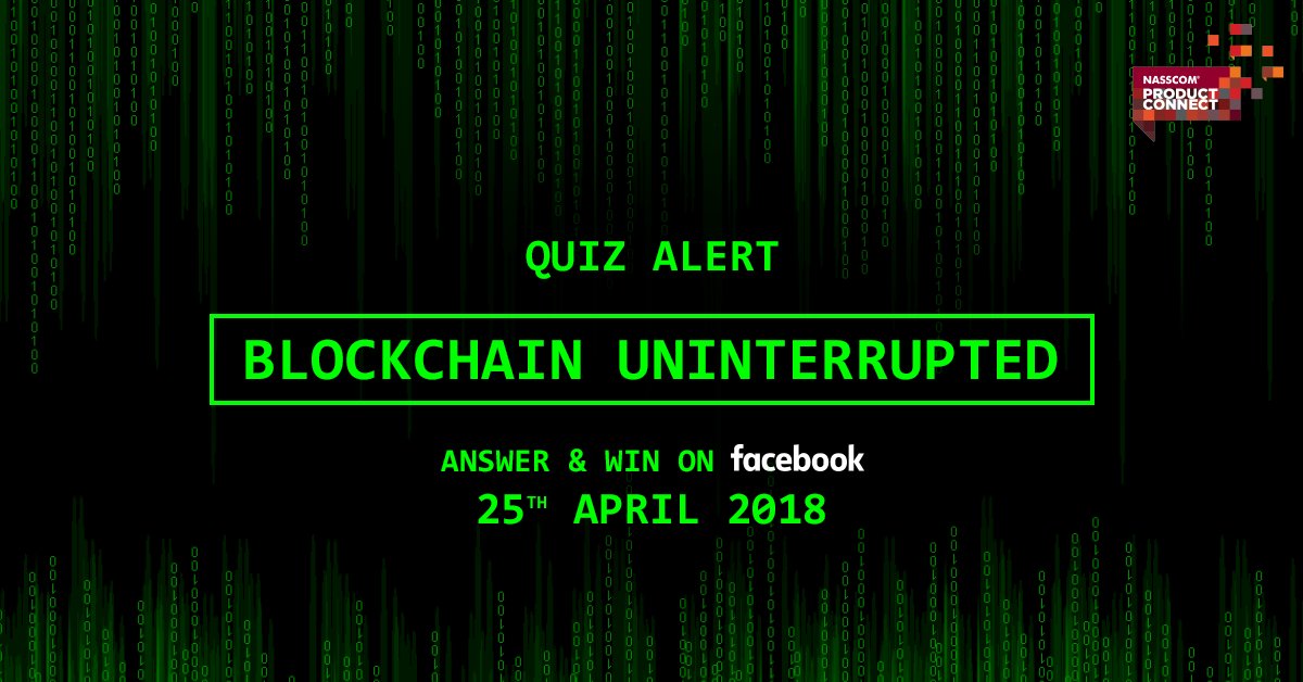 nasscomdeeptech's tweet image. Just a few moments to go... Gear up for the #BlockchainUninterrupted quiz and get a chance to win exciting goodies from Satya Paul. #Blockchain #Contest #ContestAlert #QuizContest #tech #TechChallenge #TechnicalQuiz