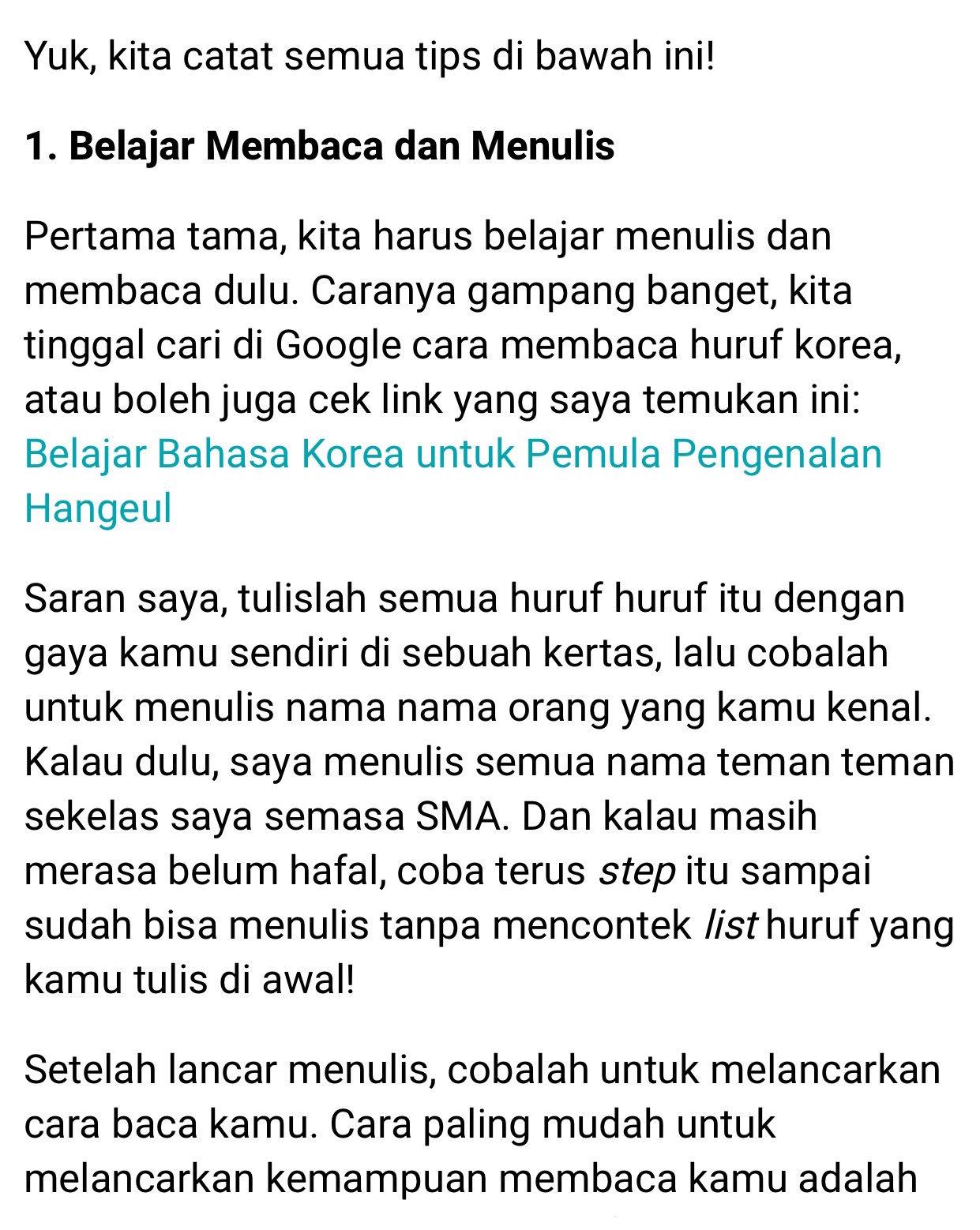 ì•ˆë‚˜ ë°”ë‚˜ë‚˜âŒ¾àº¶àº±à ‹àº â™¡âŒ¾àº¶àº±à ‹àº on Twitter "Hi guys I just wrote “7 Tips on How To Learn Korean Language ” ðŸŽ‰ This is actually like the indonesian ver