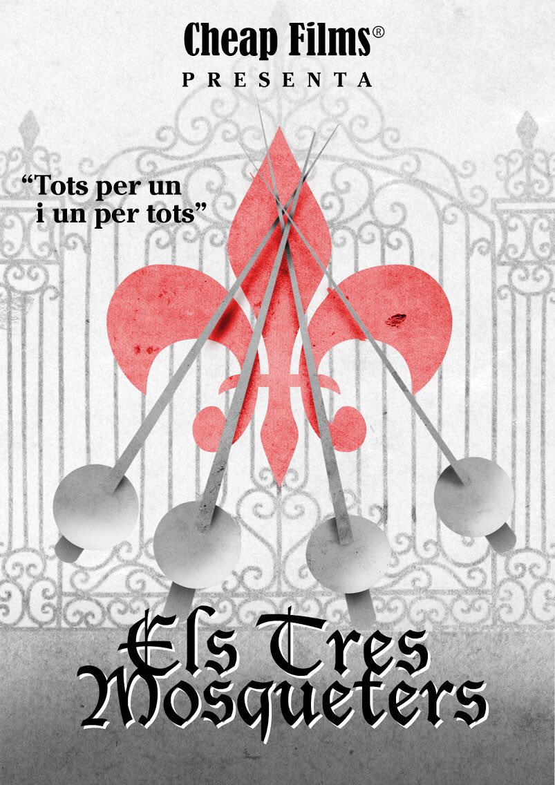 Cheapfilms1's tweet photo. Renovación imagen gráfica 6/9.
Película: Los Tres Mosqueteros
Quién no ha querido decir nunca aquello de... “Todos para uno y...”
Diseño e ilustración: Àlex Mestres
#cheapfilms https://t.co/PSnt47zetn