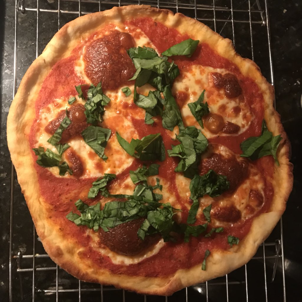 Bread #11: Skillet Pizza. As the name suggests, this starts with 3 mins on the stove before going in the oven, which makes the crust more crispy. Which is definitely a plus. Other than that I probably wouldn’t use it to replace my usual pizza dough recipe (from Mark Birman).