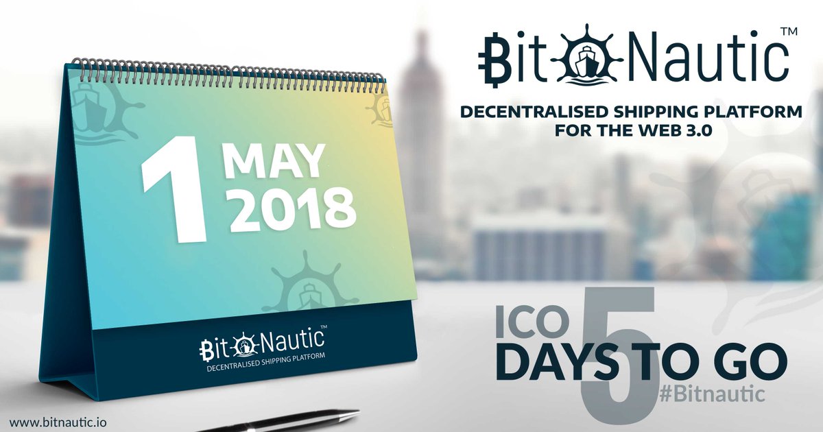 We are excited about BitNautic Token Pre-ICO which starts from May 1st, 2018. Only 5 days to go!!!

Register with us and get 30% Bonus.

To know more visit: bitnautic.io

#bitnautic #ico #tokensale #erc2o #icobonus #btnt #ethereum