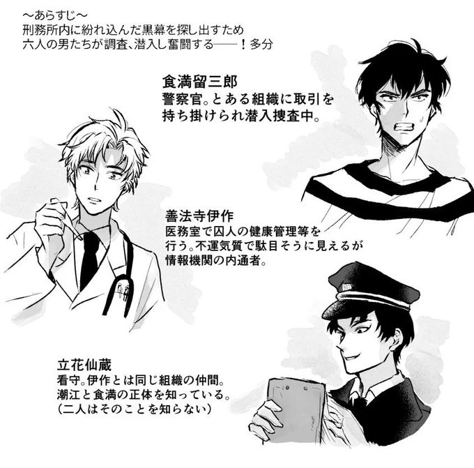 >六年生の囚人パロ
色々無茶苦茶で詰め詰めだけどどこかの世界の彼らは忍者だと思うのでみんな潜入させてみた😋ありがとうございました! 