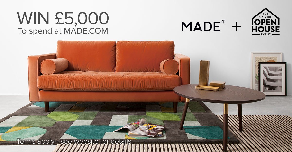 #WIN £5k towards a <a href="/madedotcom/">MADE.com</a> interior design make-over in the #bigopenhouse event <a href="/bigopenhouse/">Big Open House</a> socsi.in/LajNX