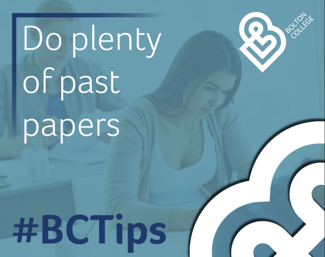 BoltonCollege's tweet image. 6⃣ Practice makes perfect… or so they say.

Familiarise yourself with the types of questions and improve your exam technique, this will help no end. #BCTips