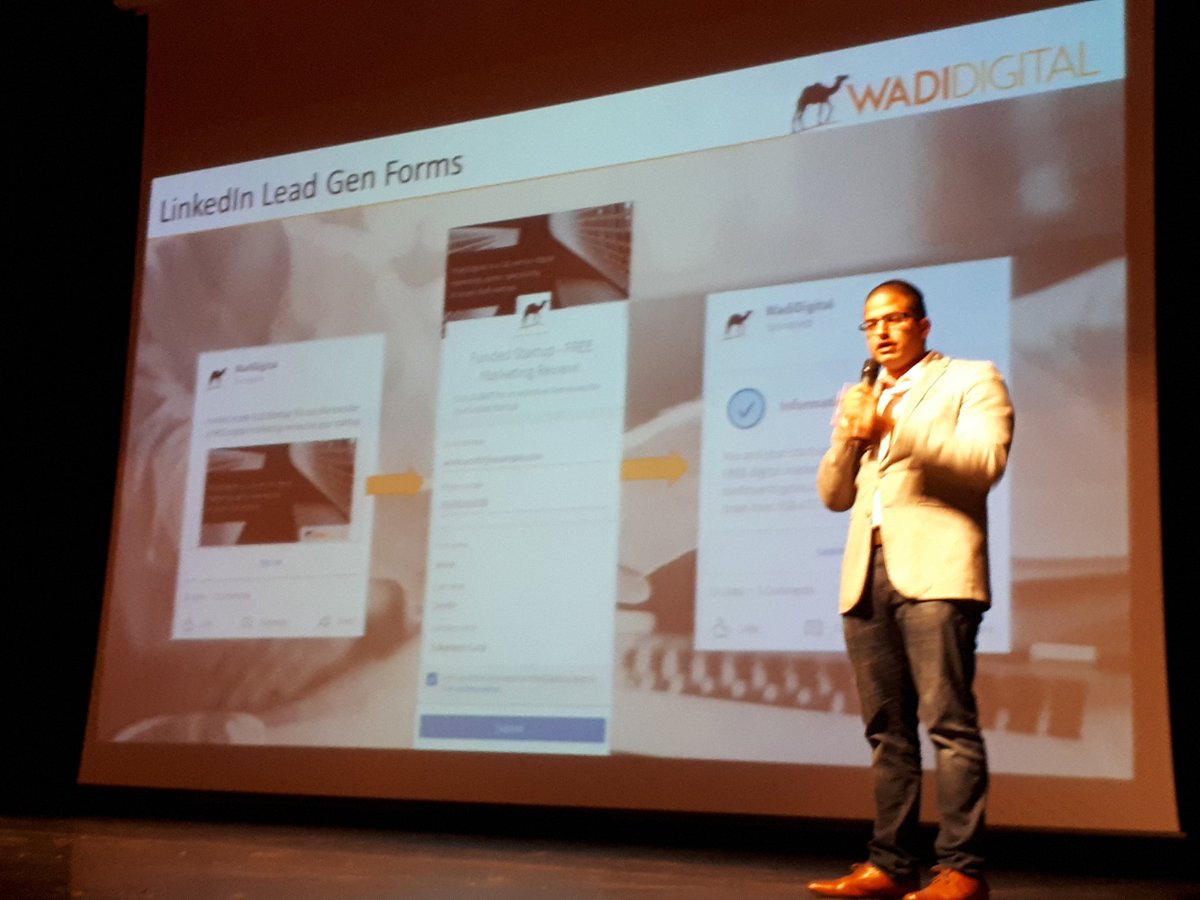 dcstpaul's tweet image. Bing bang boom. @YoelTIsrael brings huge knowledge on LinkedIn as a powerful B2B tool to drive sales.  using forms and slides to drive quality leads #iladtech18 #adtech