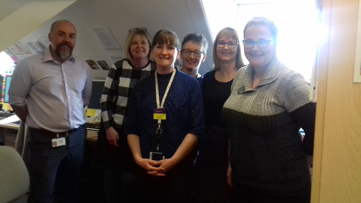 SchofieldAngela's tweet photo. It was really good to meet the research teams @HarrogateNHSFT.   Their work makes a real difference to the lives of many people.  They are great enthusiasts.  Photo of the diabetes team. https://t.co/qZ09YEbxzR