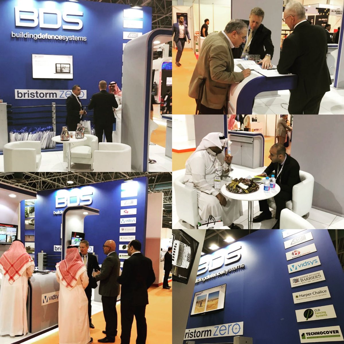 BDS_wll's tweet photo. Day 1 was a great success @intersecksa , #BDS is ready for #Day2 Join BDS team and Partners at stand #C19 #Perimeter #Security #Jeddah #Bristorm #Cova #CLDFencing #Vidsys #HarperChalice #BarkersFencing #Technocover #HarborOffshoreBarriers #SecuScan #ParkingFacilities https://t.co/JnldqYwusJ