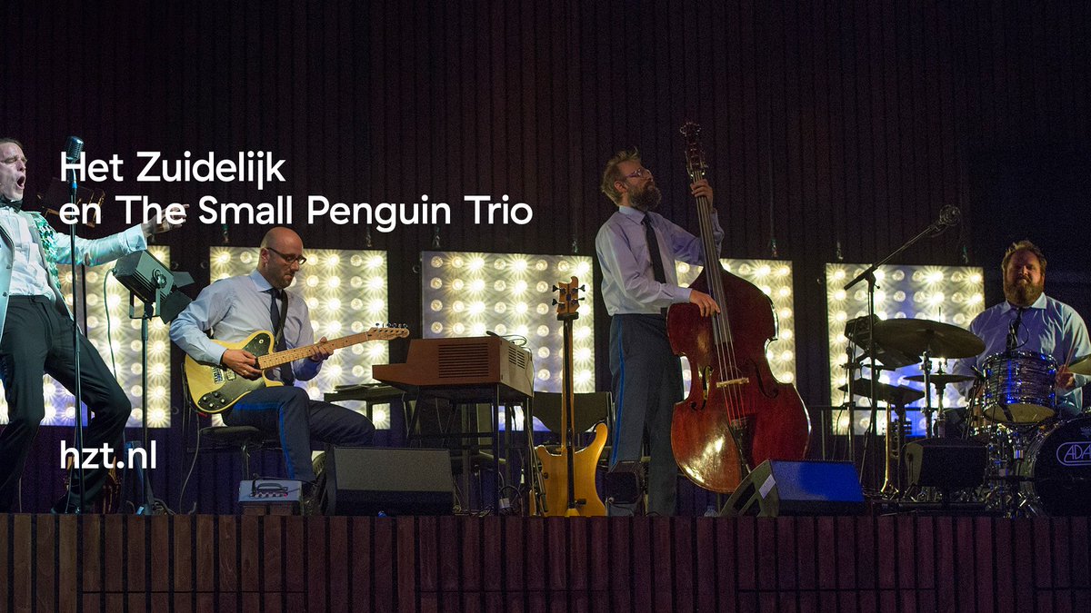 Wij hebben theatrale variant #WorldPenguinDay: The Small Penguin Trio'. Topmuzikanten Geert Hellings, <a href="/BertHuysentruyt/">Bert Huysentruyt</a> en Nicolas Rombouts speelden de (Philips)sterren van de hemel als live-band van 'Lampenmakers 'in <a href="/Parktheater/">Parktheater</a> bit.ly/2HKN13f (interview vanaf 14:45)
