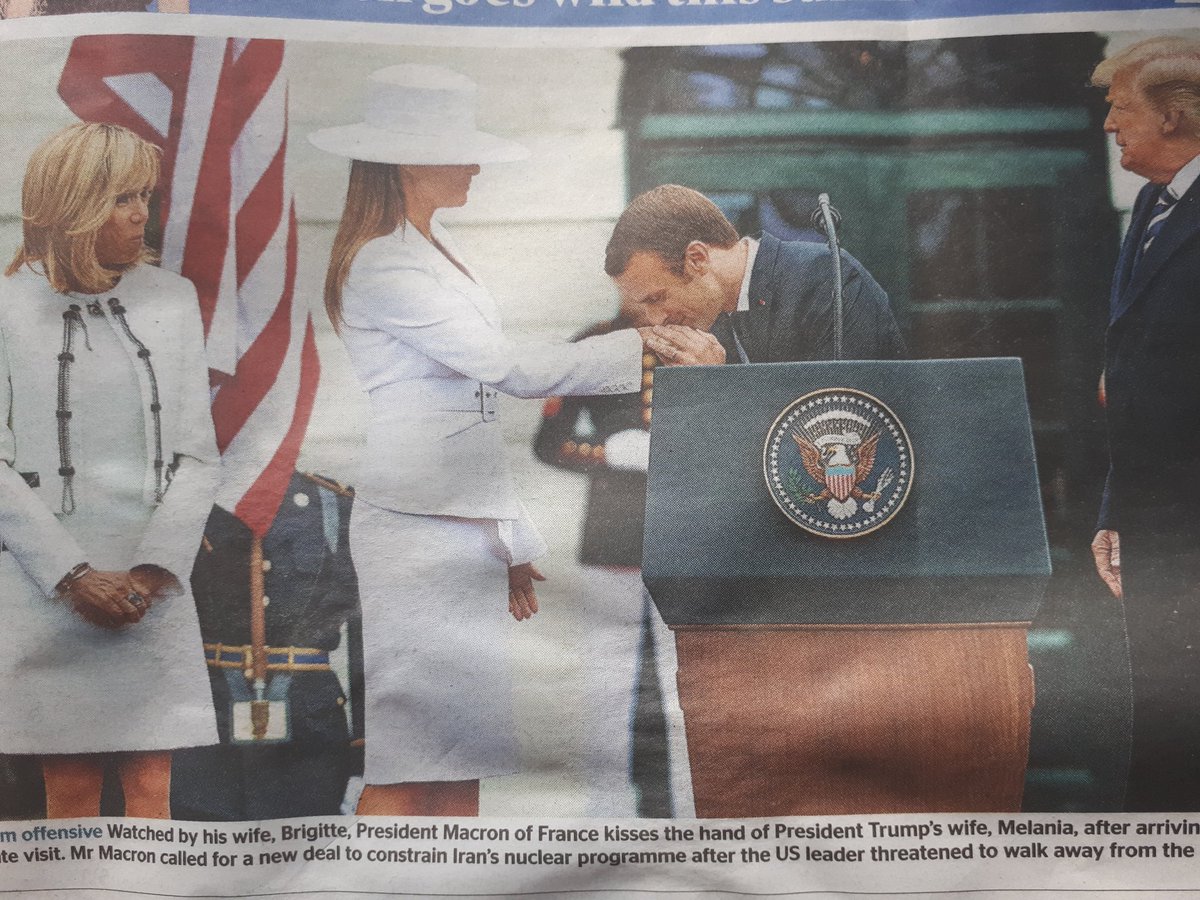 joethequin's tweet image. Handkissing. Reminded of the story of Barbara Bush suffering Denis Thatcher's lips on the back of her hand on an official visit. When she was leaving BB took Denis' hand  and planted a smacker. #backatcha