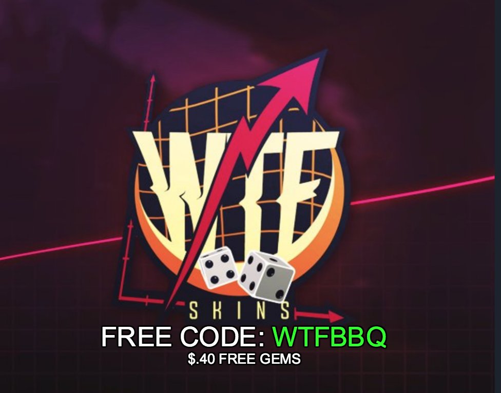 Free code: WTFBBQ for $.40 at WTFSkins.com to play PUBG Crash! #PUBG