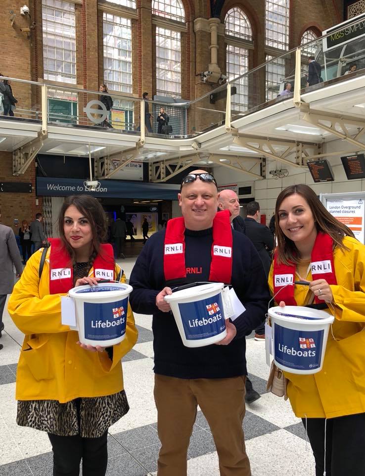 Yesterday we were fundraising for the <a href="/RNLI/">RNLI</a> at Liverpool Street Station.
