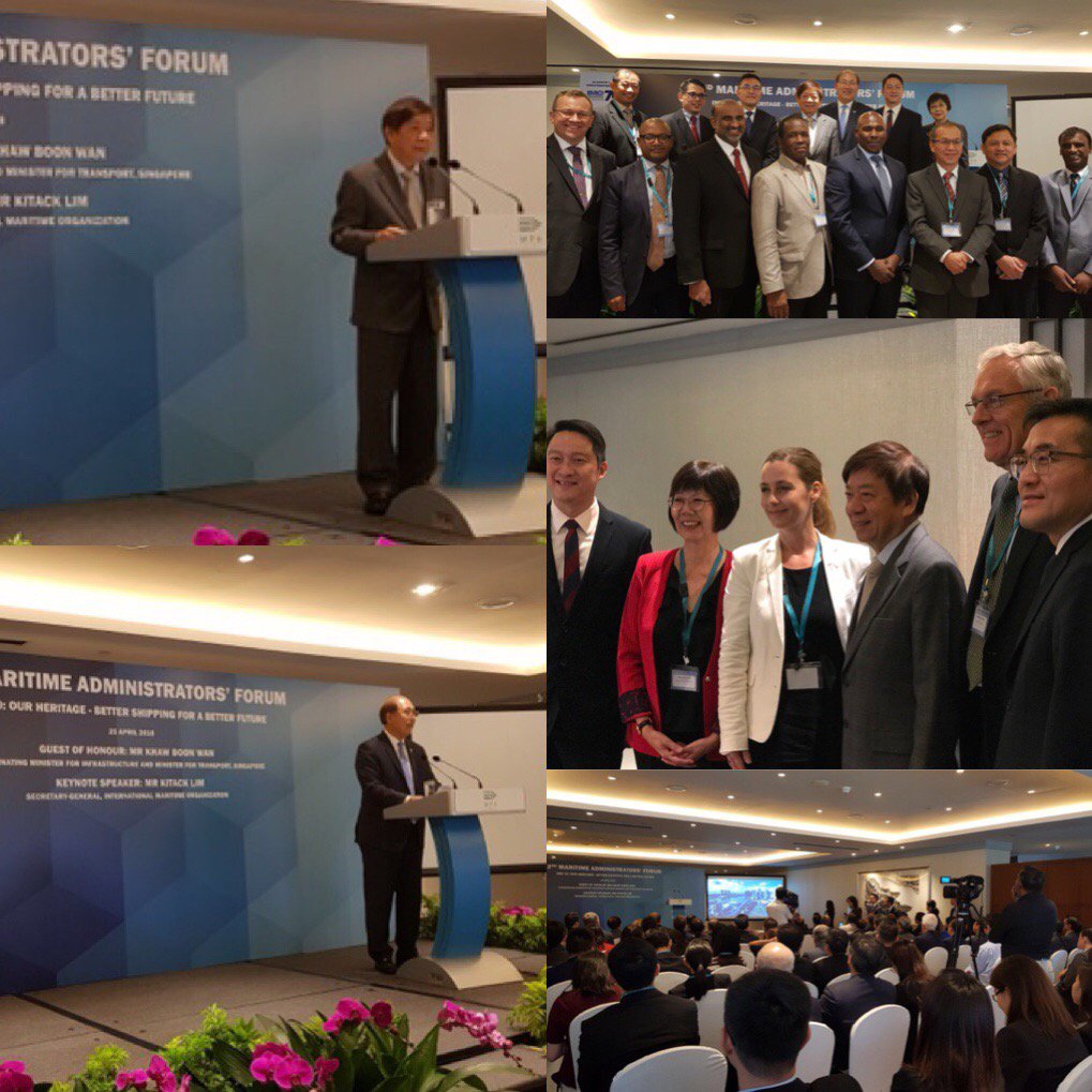 MPA_Singapore's tweet photo. In support of IMO World Maritime Day’s theme of “IMO 70: Our Heritage – Better Shipping for a Better Future” this year, MPA organised the 2nd Maritime Administrators’ Forum today. #2018SMW #MaritimeSG @IMOHQ https://t.co/ycRtuOfjr0