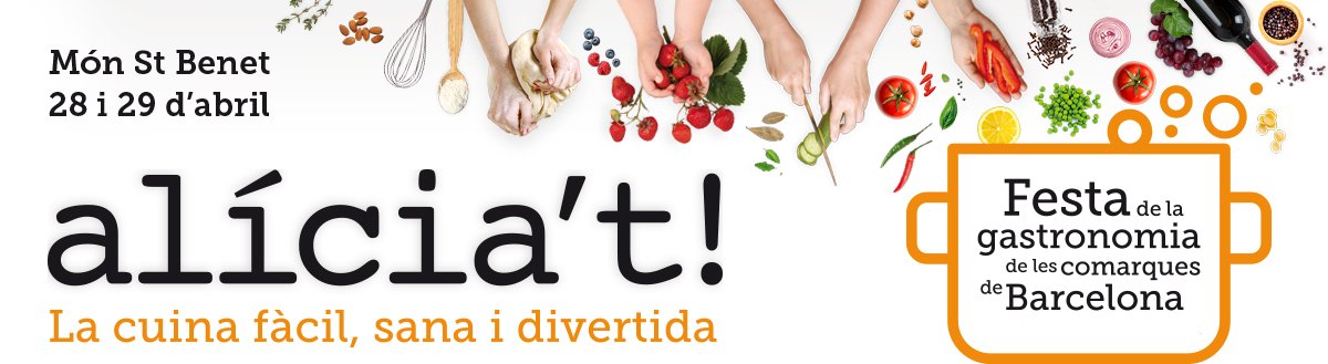productesterra's tweet photo. Fira Alicia't, aquest cap de setmana, sisena edició de la festa de la gastronomia de les comarques de Barcelona!! Més de 150 activitats a @FundacioAlicia
T'ho perdràs?? Ens trobarem al @MonStBenet, a Sant Fruitós de Bages @AjSantFruitos https://t.co/WqVRv3doqz https://t.co/Ky7XaVO2sd