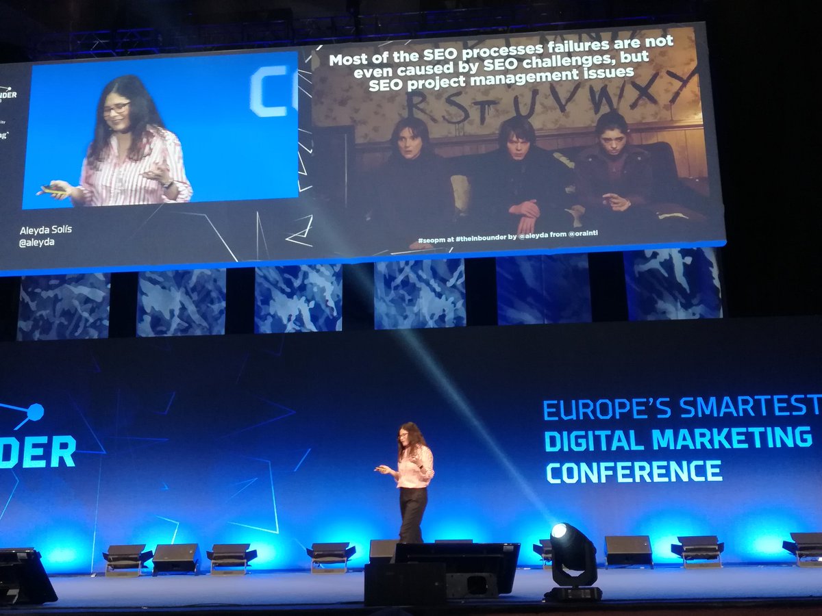 SteStancari's tweet photo. "Most of the SEO process failures are cause by SEO project management issues." Word. @aleyda #TheInbounder https://t.co/ljJa6SgPaG