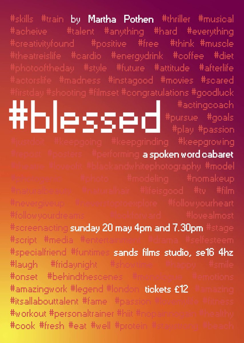 I wrote some spoken word about technology and social media and it's hopefully funny, hopefully true, definitely in a mock Victorian theatre so yeah please come along #juxtaposition #blessed #ihatehashtagsbutitsforresearchok