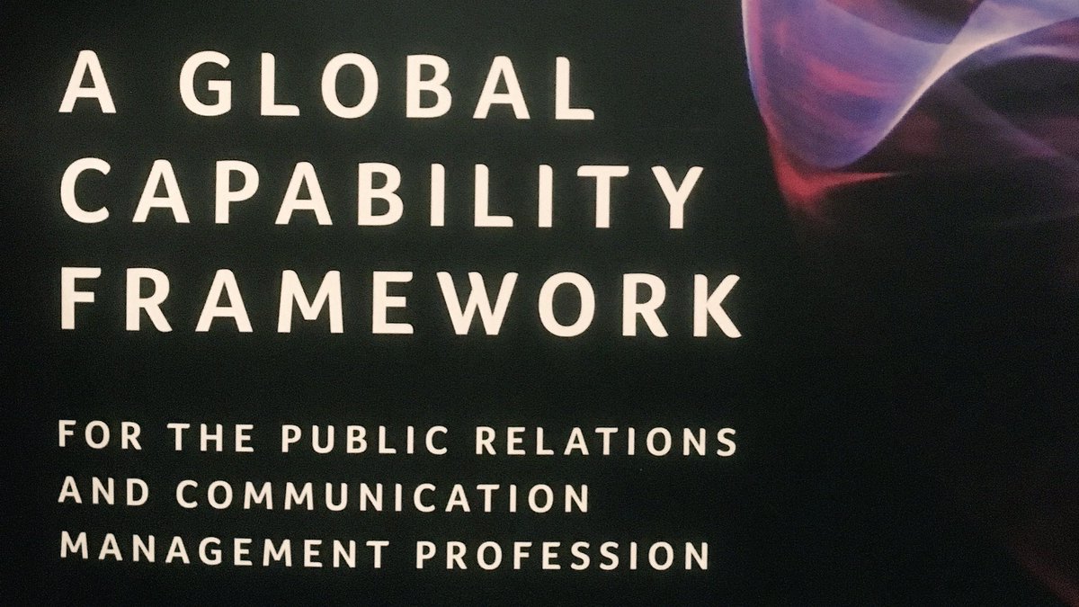 prconversations's tweet photo. Global Capabilities Framework sets standard for #PR skills https://t.co/lc2hPwWu6P (Released at @Global_Alliance's @WorldPRForum) @wadds gives a recap of the work done by @HuddersfieldUni research team of @GregsAnne & @Jofawkes3 #globalcapabilityPR #wprf2018 https://t.co/tJJD5h2r1s