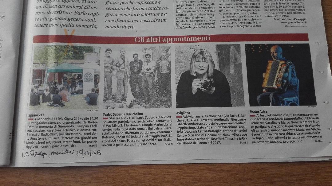 radioohm's tweet photo. Parlano di noi.
Grazie a @LaStampa Torino, @Corriere Torino e @LaRepubblica_it Torino per lo spazio dedicato a #OmegaxResistenza18. https://t.co/svNEmNfOGD