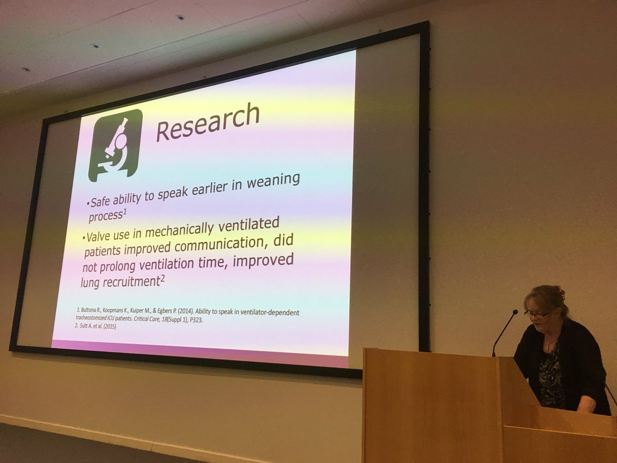 RCSLTTracheCEN (@rcslttrachecen) on Twitter photo Sudderth: research is out there to support the safe ability to speak earlier with a valve in the weaning process #PMVUK2018
#RCSLTTracheCEN
<a href="/PassyMuir/">Passy-Muir, Inc.</a>
<a href="/Kapitex/">Kapitex Healthcare</a> Sudderth: research is out there to support the safe ability to speak earlier with a valve in the weaning process #PMVUK2018
#RCSLTTracheCEN
<a href="/PassyMuir/">Passy-Muir, Inc.</a>
<a href="/Kapitex/">Kapitex Healthcare</a>